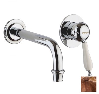Смеситель для раковины Margaroli Classica RU1002AA01BR с внутренней частью, бронза RU1002AA01BR - фото 518925