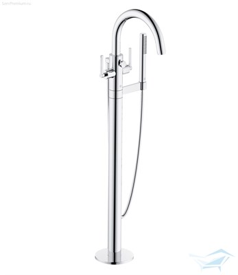 Смеситель для ванны напольный Kludi Nova Fonte Puristic, внешняя часть, хром 205900515 205900515 - фото 533041