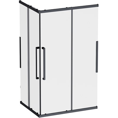 Душевой уголок AM.PM Func 120x90 W84G-403-12090-BТ профиль, Черный матовый стекло прозрачное W84G-403-12090-BТ - фото 533187