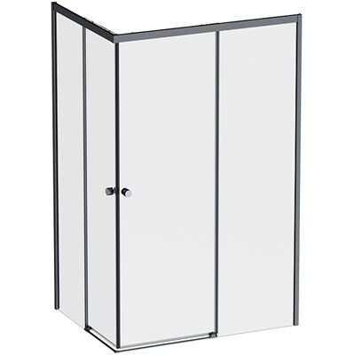 Душевой уголок AM.PM X-Joy 120х90 W94G-403-12090-BТ профиль, Черный матовый стекло прозрачное W94G-403-12090-BТ - фото 533887