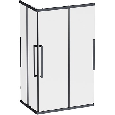 Душевой уголок AM.PM Func 120x80 W84G-403-12080-BТ профиль, Черный матовый стекло прозрачное W84G-403-12080-BТ - фото 534087
