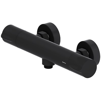 Смеситель для душа Damixa Scandinavian Pure 366000300 с термостатом, Черный матовый 366000300 - фото 534865