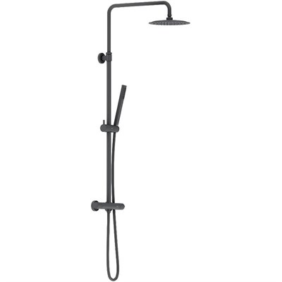 Душевая система Damixa Scandinavian Pure 936800300 с термостатом, Черная матовая 936800300 - фото 535104