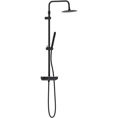 Душевая система Damixa Scandinavian Pure 936750300 с термостатом, Черная матовая 936750300 - фото 535218