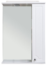CRETE 60 Белый глянец Зеркало со шкафчиком CRM35060W - фото 536581