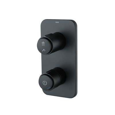 Смеситель IDDIS двумя выходами с управлением Push Control черный матовый встраиваемый Slide (SLIBLBT SLIBLBTi67 - фото 537455