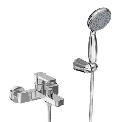 Смеситель Lemark Aura LM0614CH для ванны и душа, с душевым гарнитуром, хром LM0614CH - фото 538024