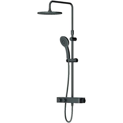Душевая система AM.PM Inspire V2.0 F0750A422 с термостатом, Черная матовая F0750A422 - фото 538789