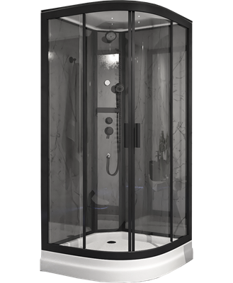 Душевая кабина Timo Premium ILMA Black 90*90*222 (ILMA909B) ILMA909B - фото 539140