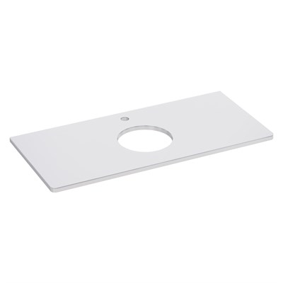 Столешница Lemark Olivia 100 см, МДФ, стекло, цвет белый глянец, LM08OL100S LM08OL100S - фото 540835