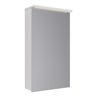 Шкаф зеркальный Lemark Zenon 45 х 80 см, левый, с LED-подсветкой, теплый свет, цвет корпуса белый глянец, LM45ZS-Z LM45ZS-Z - фото 540853