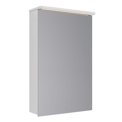 Шкаф зеркальный Lemark Zenon 50 х 80 см, подвесной, левый, с LED-подсветкой, теплый свет, цвет корпуса белый глянец, LM50ZS-Z LM50ZS-Z - фото 540859