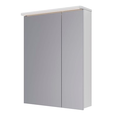 Шкаф зеркальный Lemark Zenon 60 х 80 см, подвесной, с LED-подсветкой, теплый свет, цвет корпуса белый глянец, LM60ZS-Z LM60ZS-Z - фото 540865