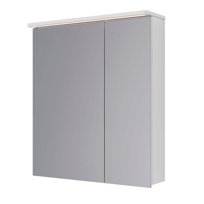 Шкаф зеркальный Lemark Zenon 70 х 80 см, подвесной, с LED-подсветкой, теплый свет, цвет корпуса белый глянец, LM70ZS-Z LM70ZS-Z - фото 540871