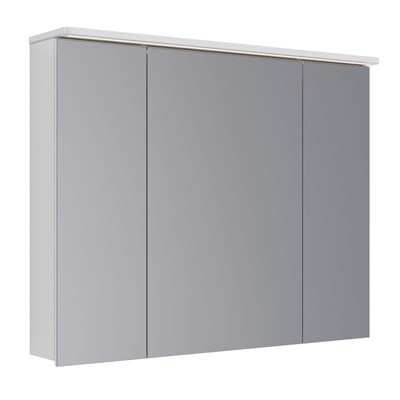 Шкаф зеркальный Lemark Zenon 100 х 80 см, подвесной, с LED-подсветкой, теплый свет, цвет корпуса белый глянец, LM100ZS-Z LM100ZS-Z - фото 540890