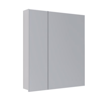 Шкаф зеркальный Lemark UNIVERSAL 70х80 см 2-х дверный, цвет корпуса: Белый глянец (LM70ZS-U) - фото 540921