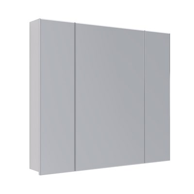 Шкаф зеркальный Lemark UNIVERSAL 90х80 см 3-х дверный, цвет корпуса: Белый глянец (LM90ZS-U) - фото 540933