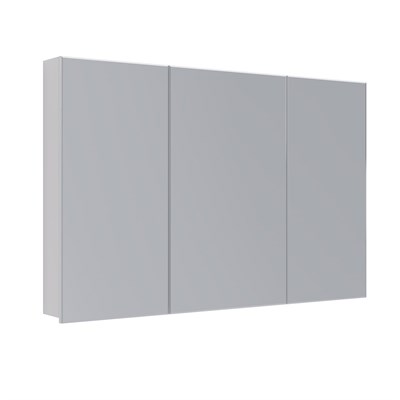 Шкаф зеркальный Lemark UNIVERSAL 120х80 см 3-х дверный, цвет корпуса: Белый глянец (LM120ZS-U) - фото 540943