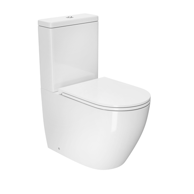Унитаз-компакт D&K Matrix DT1397016, безободковый, с сиденьем микролифт, цвет белый DT1397016 - фото 542166