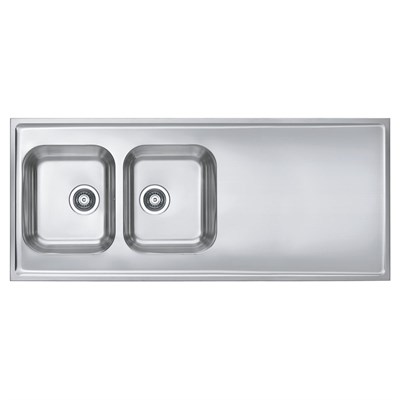 Мойка кухонная Alveus Classic Pro 110 SAT-1400х600х190 нержавеющая сталь, с сифоном 1132129 - фото 546544