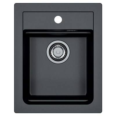 Мойка кухонная Alveus Granital Atrox 10 Carbon-G91 400х500х195 с сифоном, черная 1139771 - фото 546867