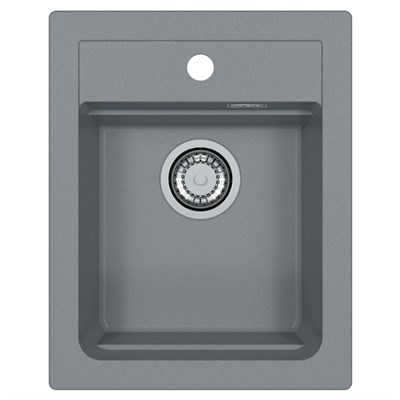 Мойка кухонная Alveus Granital Atrox 10 Concrete-G81 400х500х195 с сифоном, серая 1139770 - фото 546871