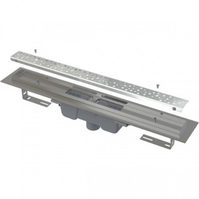 Водоотводящий желоб ALCAPLAST ANTIVANDAL с решеткой, вертикальный сток APZ1011-550L APZ1011-550L - фото 547144