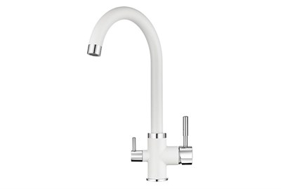 Смеситель для кухонной мойки Granula GR-2168 2168wh, с подключением к фильтру, арктик 2168, АРКТИК - фото 553812