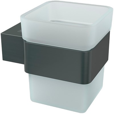 Стакан Lemark Smooth Line, 9736015, держатель PVD графит 9736015 - фото 560259