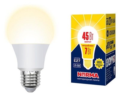 Лампа светодиодная Volpe E27 7Вт 3000K UL-00005619 ul_ul-00005619 - фото 863435