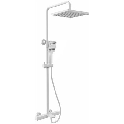 Душевая система Kaiser Cube 01382-4 с термостатом Белая матовая 01382-4