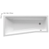 Акриловая ванна Ravak BeHappy II 160х75 Правая (C971000000) C971000000