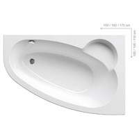 Акриловая ванна Ravak Asymmetric 160 x 105 Правая (C471000000)