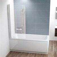 Шторка для ванны Ravak CVS1 80 белая левая (7QL40100Z1) 7QL40100Z1