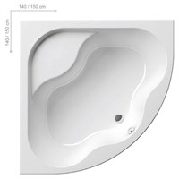 Акриловая угловая ванна Ravak Gentiana 140x140 (CF01000000) CF01000000