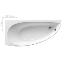 Акриловая ванна Ravak Avocado 150 x 75 Левая (CT01000000) CT01000000