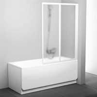 Шторка для ванны Ravak VS2 105 белая+транспарент (796M0100Z1)