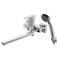 Смеситель для ванны c длинным изливом с аксессуарами Bravat Riffle  (F672106C-LB) F672106C-LB