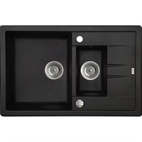 Мойка granucryl черная 1 1/2 чаши 780*500 Vane G IDDIS V16B785i87 (V16B785i87) V16B785i87