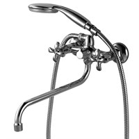 Смеситель для ванны и душа Lemark Flora LM0151C, с душевым гарнитуром, хром LM0151C