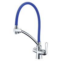 Смеситель Lemark Comfort LM3070C-Blue для кухонной мойки, с подключением к фильтру, хром/синий LM3070C-Blue
