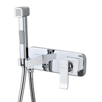 Гигиенический душ Lemark Contest, LM5819CW, со смесителем, хром/белый LM5819CW