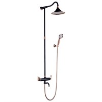 Душевая система Lemark Prime LM6162BRG, черный с розовым золотом LM6162BRG