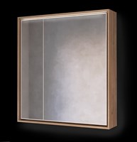 Зеркало-шкаф Frame 75 Дуб трюфель с подсветкой, розеткой Fra.03.75/DT (Fra.03.75/DT)