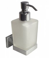 Дозатор для жидкого мыла, матовое стекло, сплав металлов, Labrador, Milardo, LABSMG0M46 (LABSMG0M46)