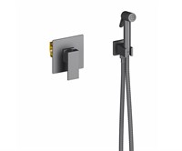 Смеситель встроенный с гигиеническим душем Timo Selene черный  (2089/03SM) 2089/03SM