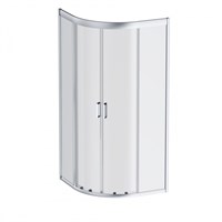 Душевой уголок AM.PM Gem 80х80 W90G-401-080WT радиальный профиль Матовый, Хром стекло прозрачное W90G-401-080WT