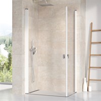 Душевая дверь Ravak Chrome CRV1-90 белый+транспарент  (1QV70101Z1) 1QV70101Z1