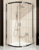 Душевой уголок полукруглый Ravak Blix BLCP4-80 белый+грейп  (3B240100ZG) 3B240100ZG