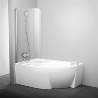 Шторка для ванны Ravak CVSK1 Rosa 140/150 L сатин+транспарент  (7QLM0U00Y1) 7QLM0U00Y1